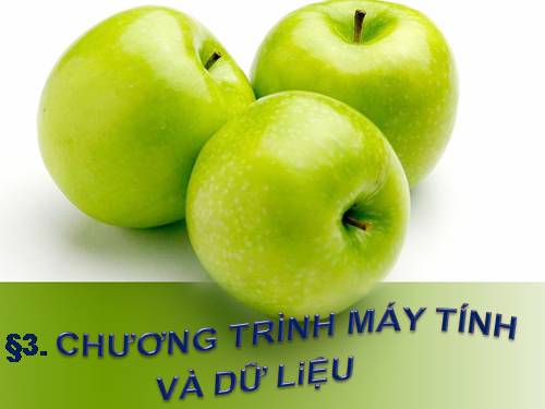 Bài 3. Chương trình máy tính và dữ liệu