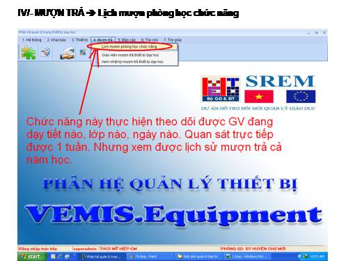 Hướng dẫn sử dụng phần mềm quản lí thiết bị (phần )