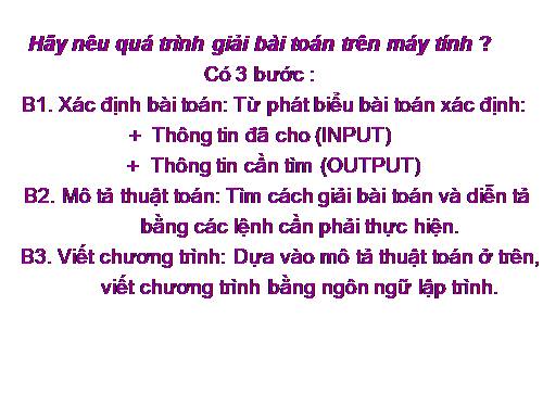 Bài 5. Từ bài toán đến chương trình