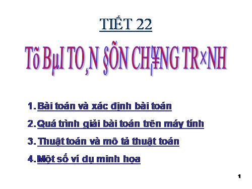 Bài 5. Từ bài toán đến chương trình