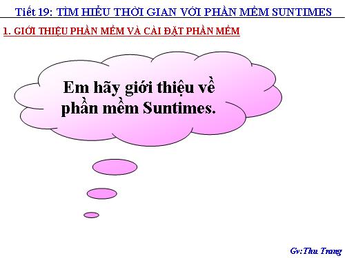 Tìm hiểu thời gian với phần mềm Sun Times