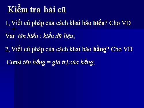 Bài thực hành 3. Khai báo và sử dụng biến