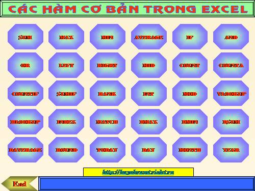 CÁC HÀM CƠ BẢN TRONG EXCEL