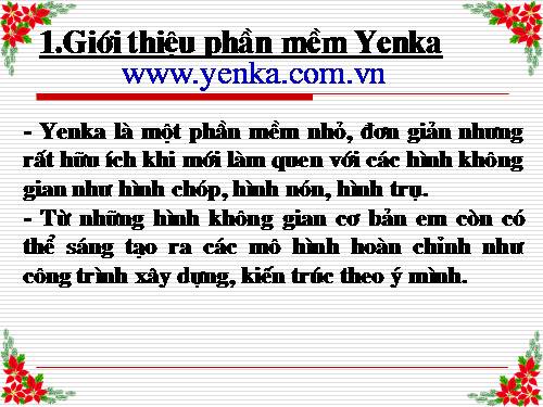 Quan sát hình không gian với phần mềm Yenka