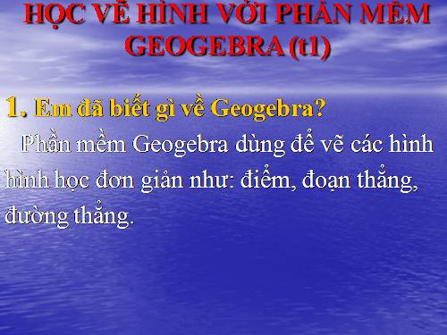 Học vẽ hình với phần mềm Geogebra