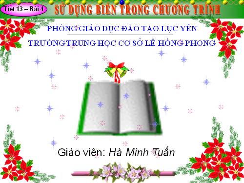 Bài 4. Sử dụng biến trong chương trình