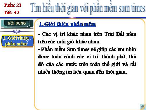 Tìm hiểu thời gian với phần mềm Sun Times