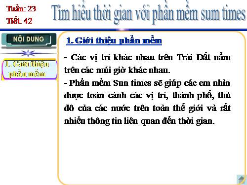 Tìm hiểu thời gian với phần mềm Sun Times