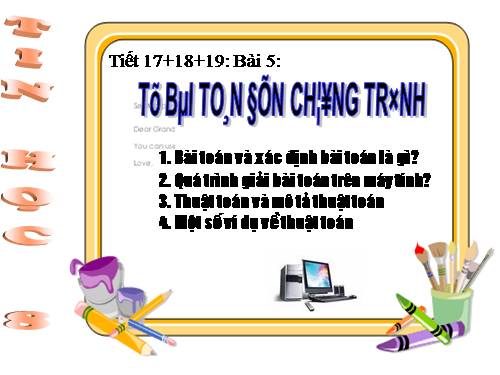 Bài 5. Từ bài toán đến chương trình