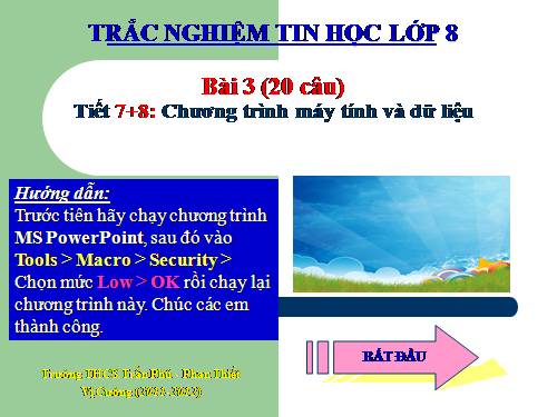 Bài 3. Chương trình máy tính và dữ liệu