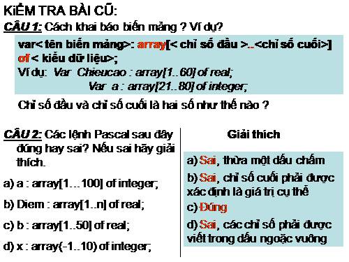 Bài thực hành 7. Xử lí dãy số trong chương trình