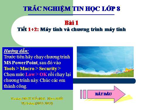 Bài 1. Máy tính và chương trình máy tính.