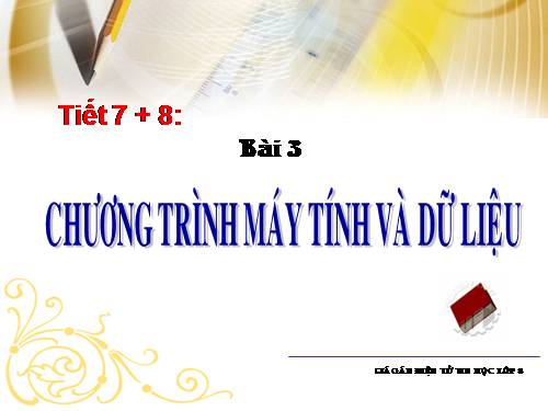 Bài 3. Chương trình máy tính và dữ liệu