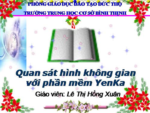 Quan sát hình không gian với phần mềm Yenka