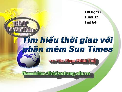 Tìm hiểu thời gian với phần mềm Sun Times