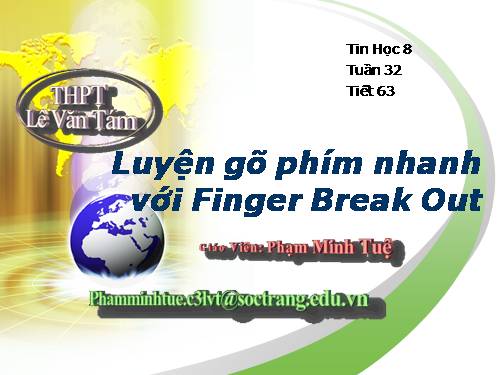 Luyện gõ bàn phím nhanh với Finger Break out