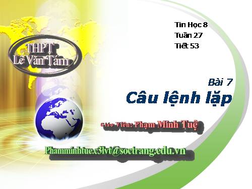 Bài 7. Câu lệnh lặp