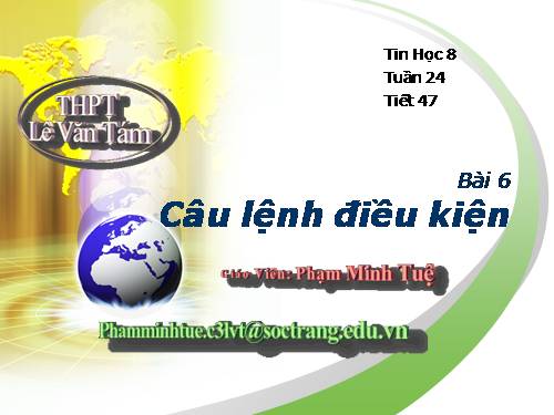 Bài 6. Câu lệnh điều kiện