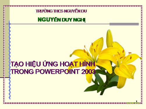 HIỆU ỨNG POWORPOINT