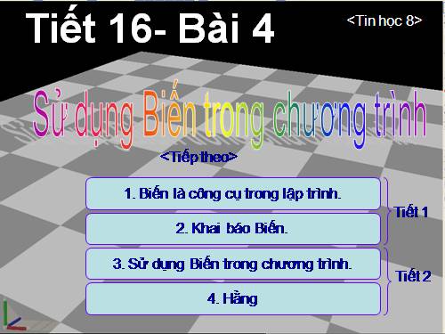 Bài 4. Sử dụng biến trong chương trình