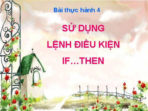 Bài thực hành 4. Sử dụng câu lệnh điều kiện If….Then