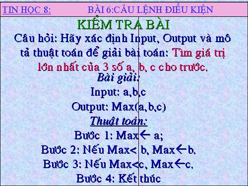 Bài 6. Câu lệnh điều kiện