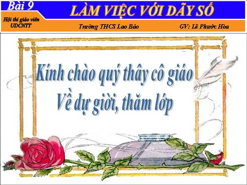 Bài 9. Làm việc với dãy số