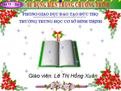 Bài 4. Sử dụng biến trong chương trình