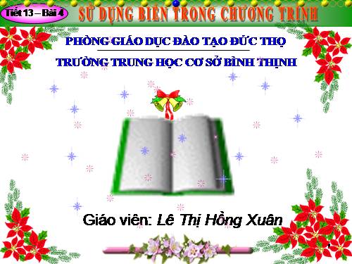 Bài 4. Sử dụng biến trong chương trình