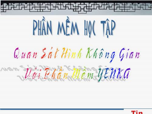 Quan sát hình không gian với phần mềm Yenka