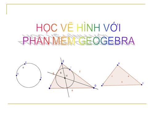 Học vẽ hình với phần mềm Geogebra