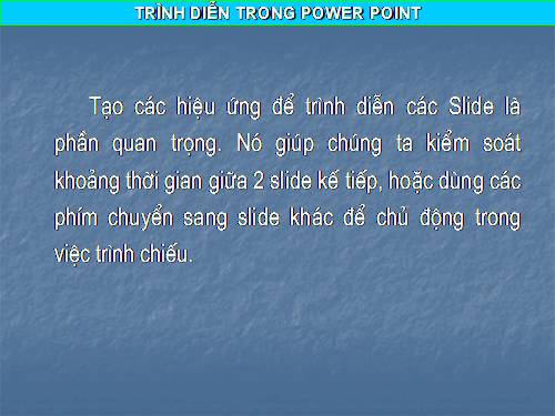 Trình diễn trên Power Point