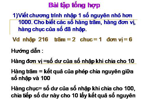 Bài thực hành 1. Làm quen với Turbo Pascal