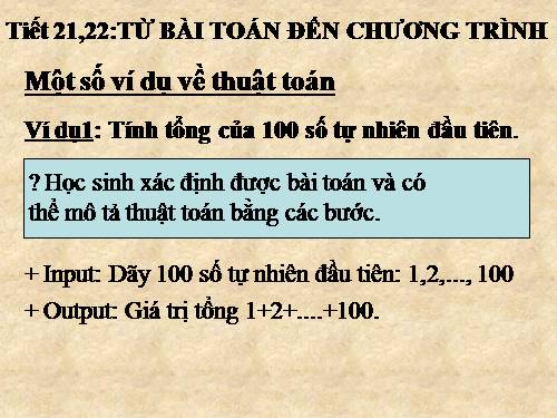 Bài 5. Từ bài toán đến chương trình