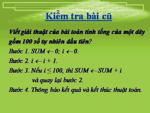 Bài 5. Từ bài toán đến chương trình