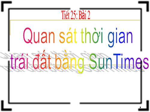 Tìm hiểu thời gian với phần mềm Sun Times