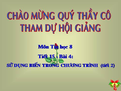 Bài 4. Sử dụng biến trong chương trình