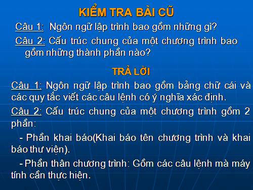 Bài thực hành 1. Làm quen với Turbo Pascal