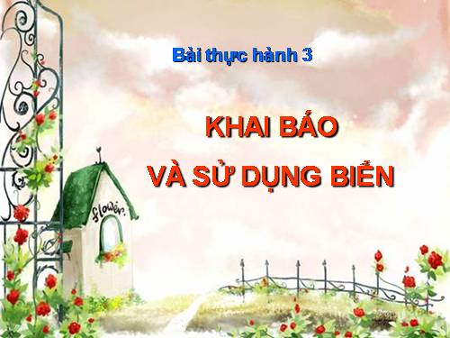 Bài thực hành 3. Khai báo và sử dụng biến