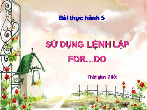 Bài thực hành 5. Sử dụng lệnh lặp For….Do