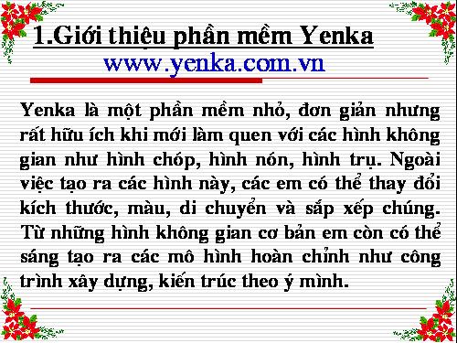 Quan sát hình không gian với phần mềm Yenka