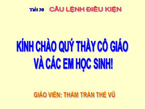 Bài 6. Câu lệnh điều kiện