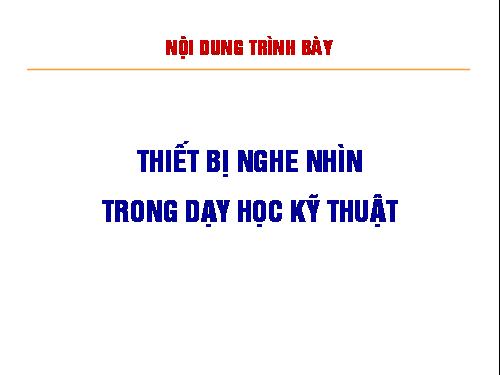 Thiết bị nghe nhìn