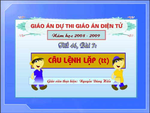 Bài 7. Câu lệnh lặp