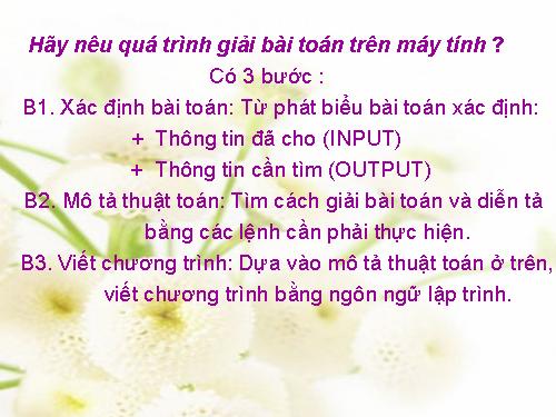 Bài 5. Từ bài toán đến chương trình