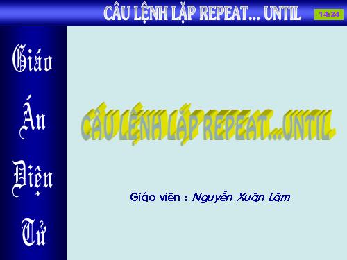 cau lenh lap