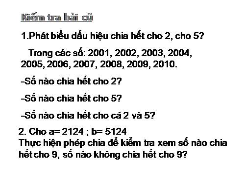 Chương I. §12. Dấu hiệu chia hết cho 3, cho 9