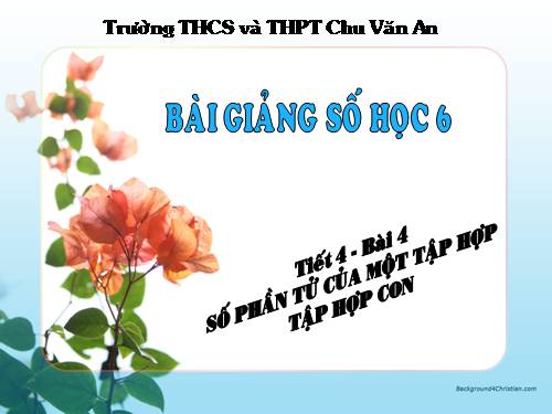 Chương I. §4. Số phần tử của một tập hợp. Tập hợp con