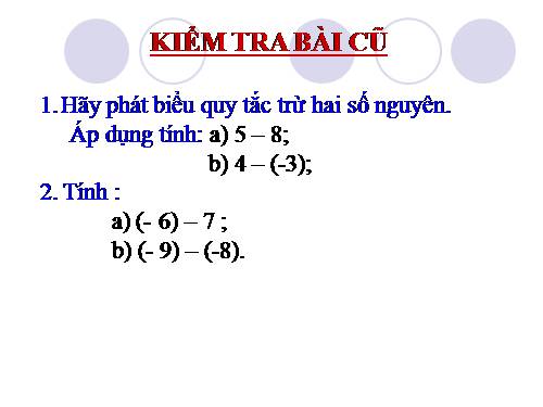 Các bài Luyện tập