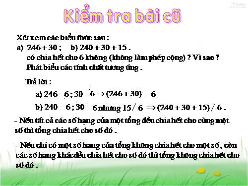 Chương I. §11. Dấu hiệu chia hết cho 2, cho 5